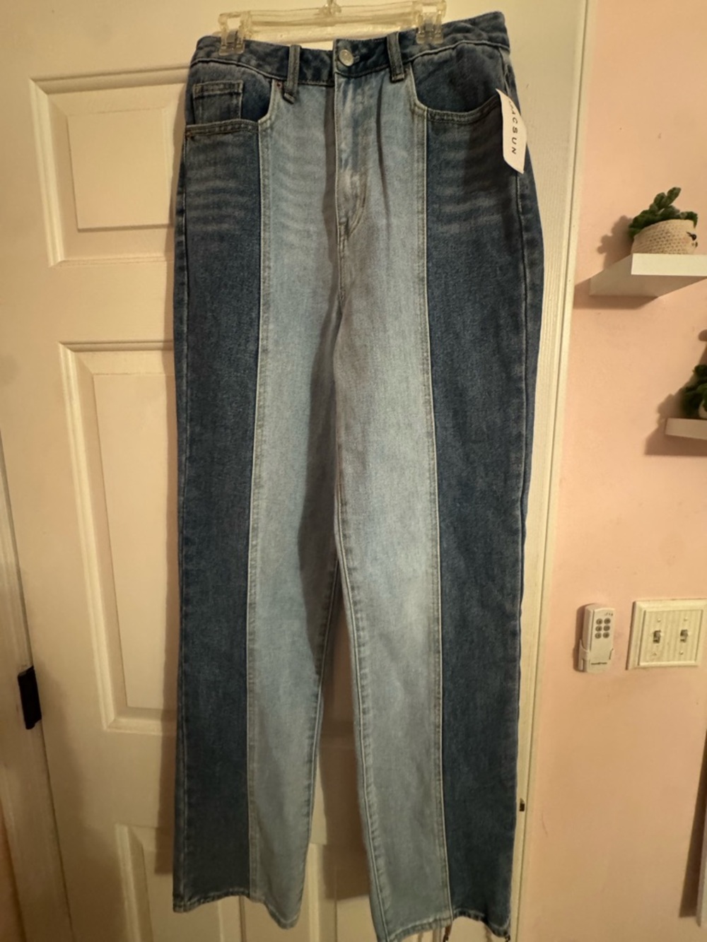 PacSun Two-Tone Blue High-Rise Jeans
